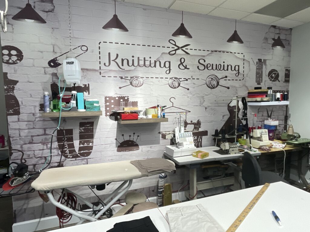 shop-inside Stitches Tailor Shop, Clothes Alterations, Custom Dress Making and Custom Suit Design